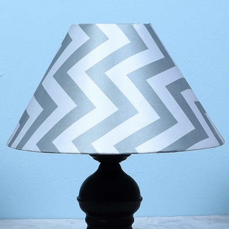 Chevron Light Prima Printed Mango Wood Table Lamp - Grey,White,Black media 3
