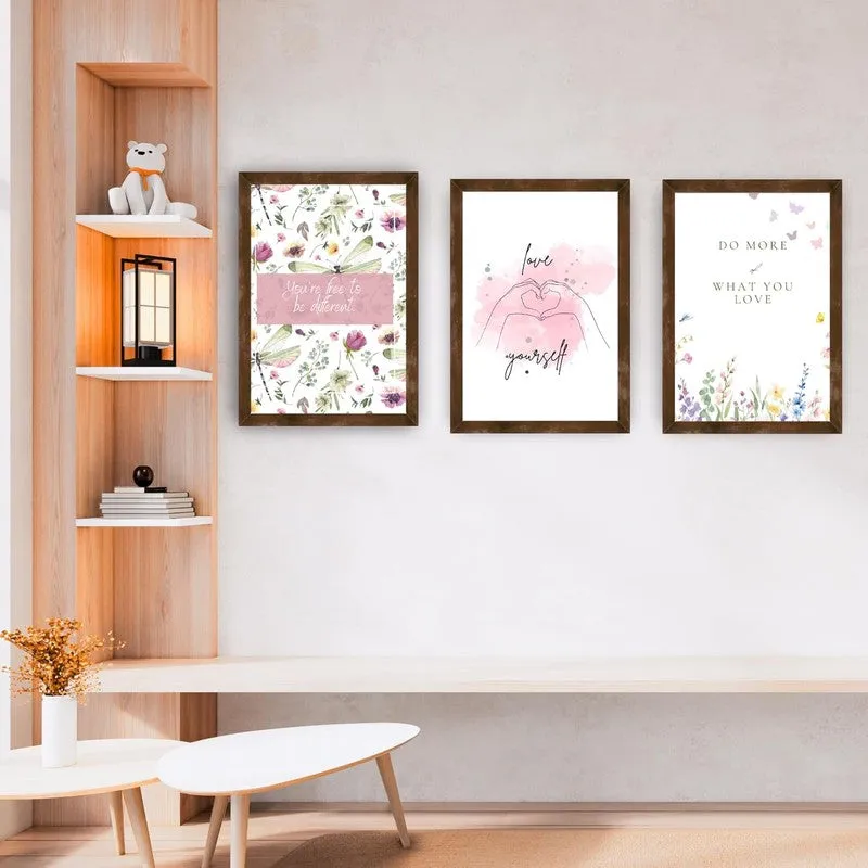 Love Script Paper Wall Painting With Frame - Brown media 3