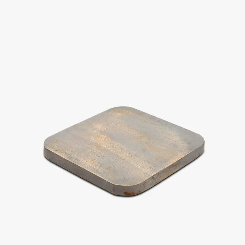 Curved Distressed Wood Coaster - Set Of Four media 3
