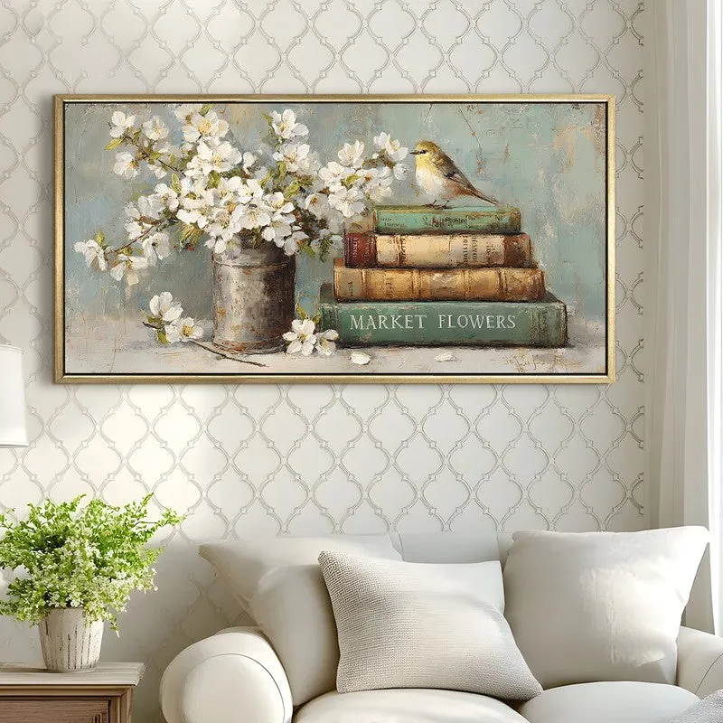 Sparrowlike Canvas Wall Painting With Frame media 4