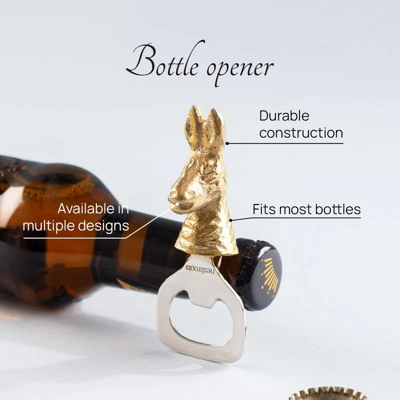 Bunny Pop Stainless Steel Bottle Opener - Gold media 3