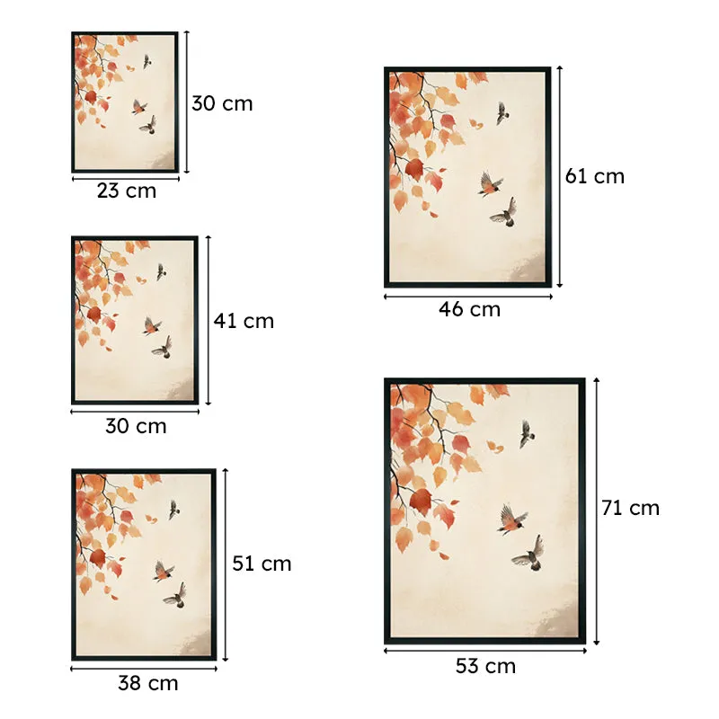Autumn Birds Wall Art With Resin Frame media 8