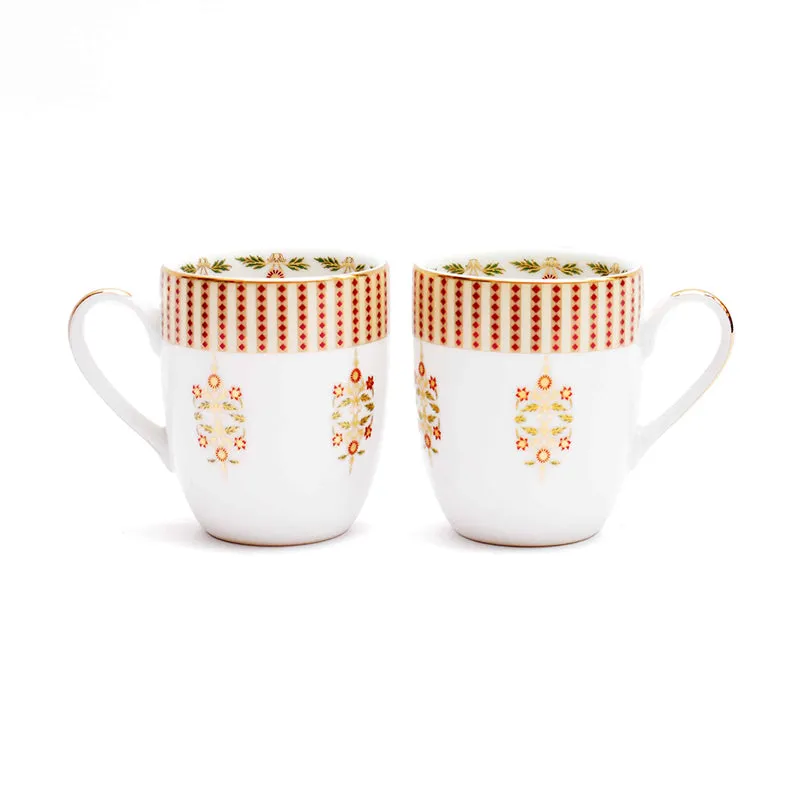 Gilded Coupe 24k Gold Brushed Porcelain Coffee Mug(280 mL Each) - Set Of Four media 4