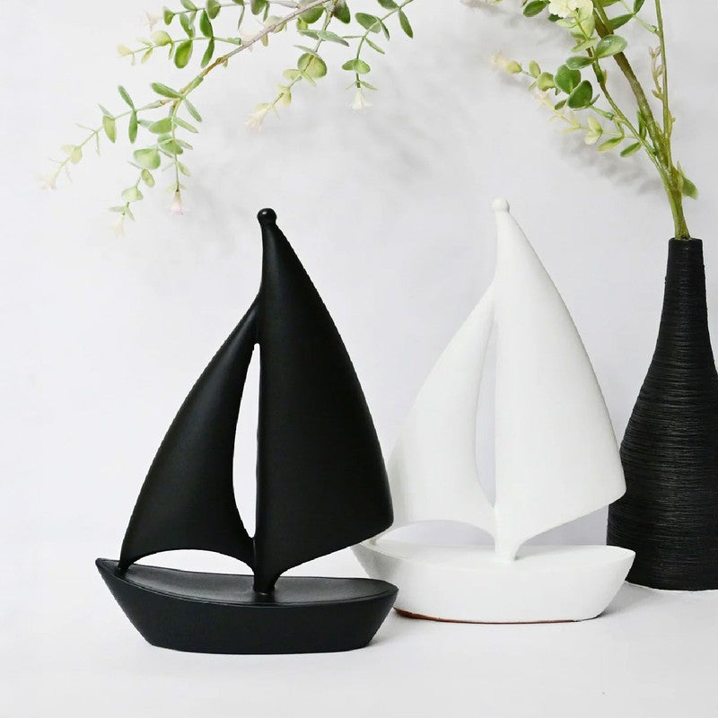 Elvara Abstract Sailboat Showpiece media 4