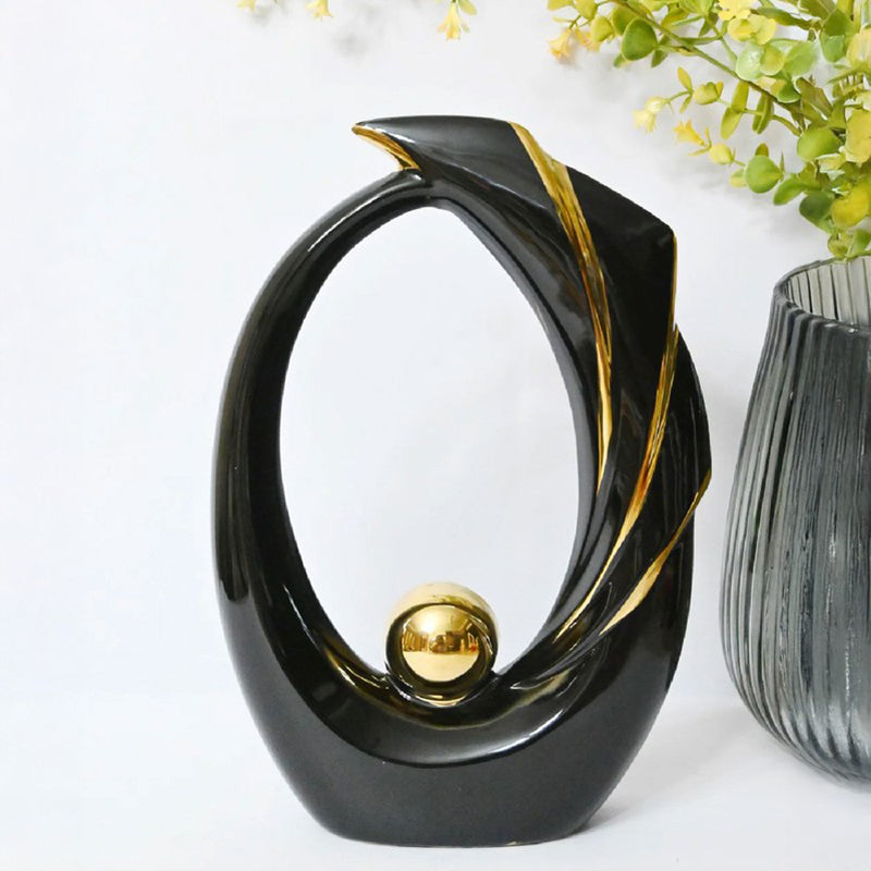 Orvix Luxe Curve Sculpted Showpiece - Black media 4