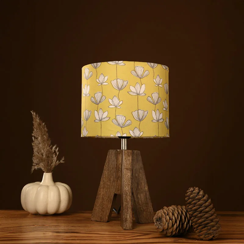 Flora Tripod Fabric Table Lamp - Yellow media 2