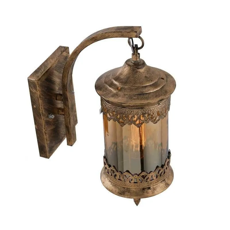 Ornate Farola Lantern Glass & Metal Lamp media 5