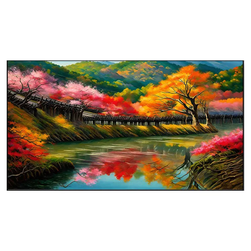 Autumn Reflections Canvas Wall Painting media 5