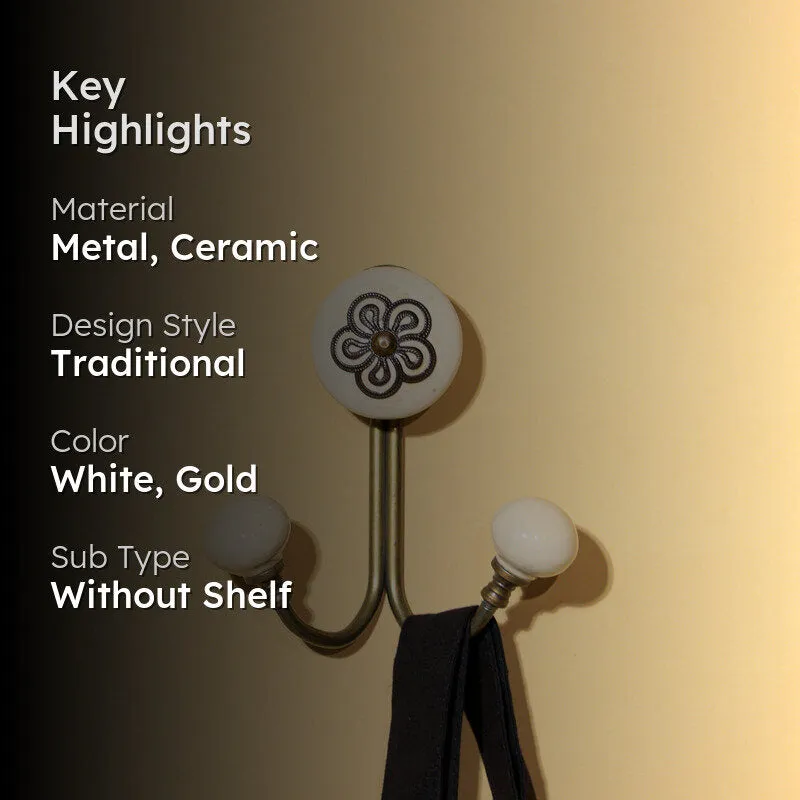 Marya Floral Filigree Wall Hook media 2