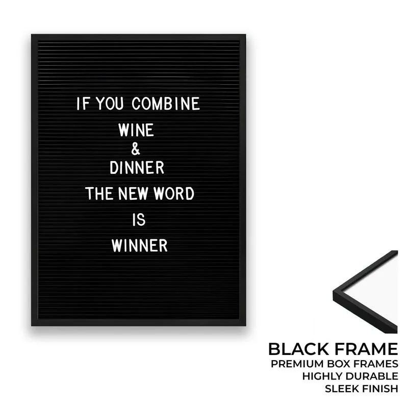 Wine Domination Archival Canvas Wall Art - Black media 8