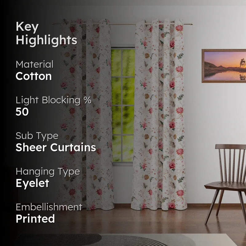 SoftBlossom Cotton Curtain - Set Of Two media 2