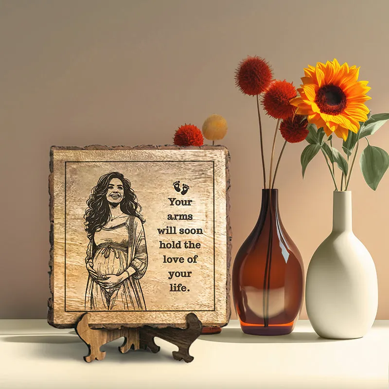 Love Of Your Life Wood Showpiece - Square media 1