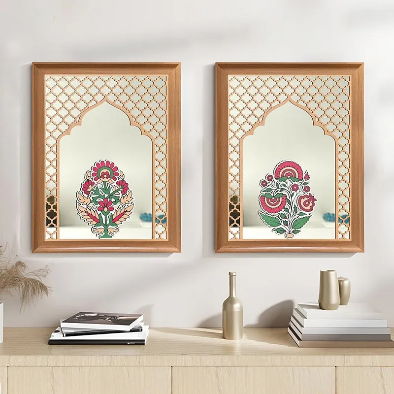 Persian Mahal Decorative Wall Mirror - Set Of Two media 1
