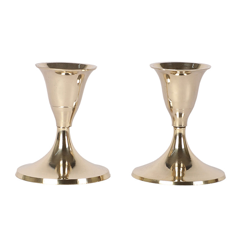 Vintage Luma Brass Candle Holder - Set Of Two media 3