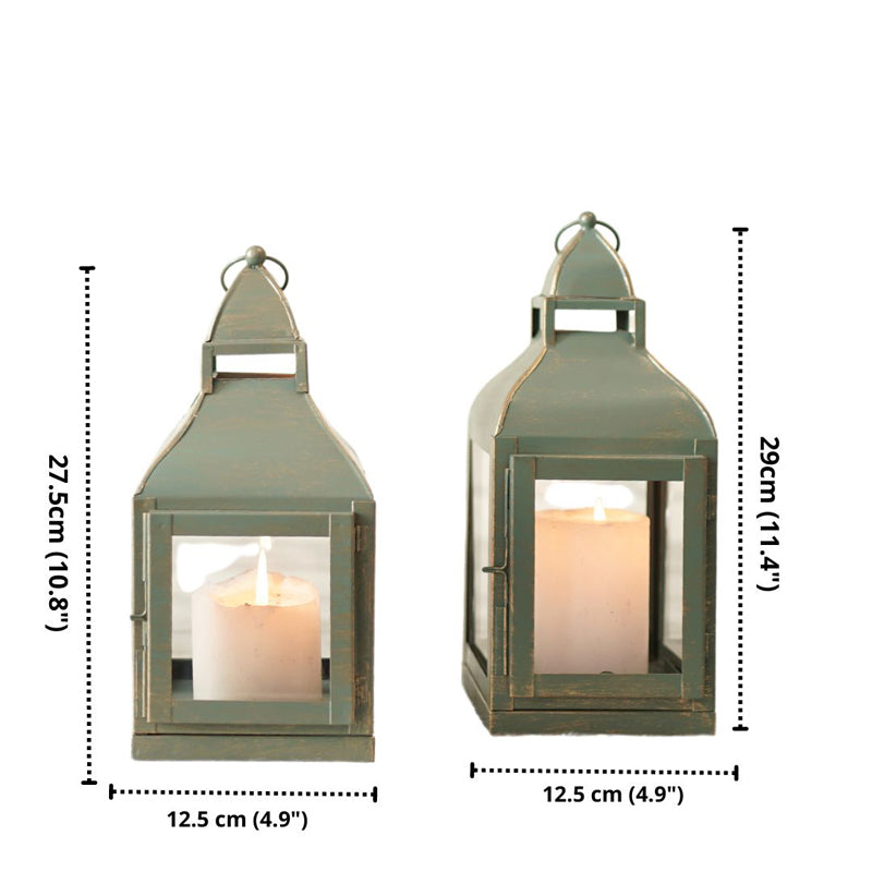 Vilara Lantern Tealight Candle Holder (Green) - Set Of Two media 4