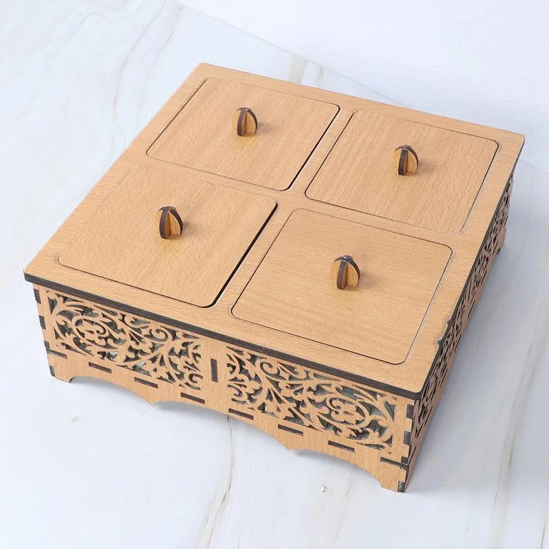 Elegant MDF Dry Fruit Container with Intricate Design media 5