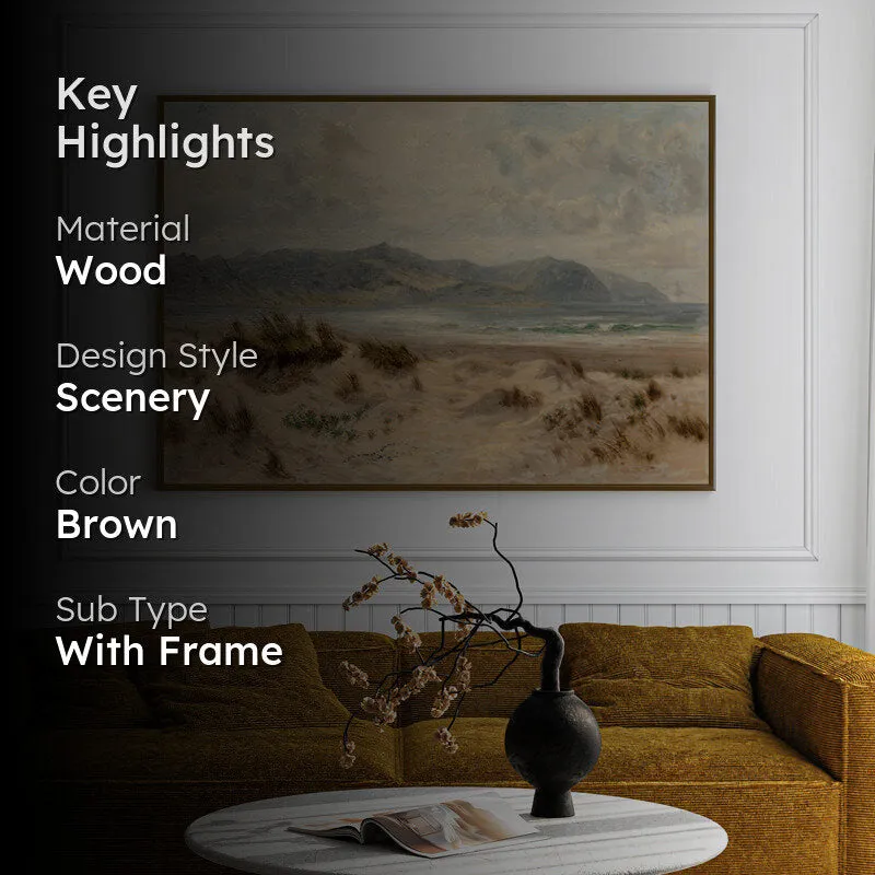 Withering Fields Wood Wall Art With Frame - Black media 2