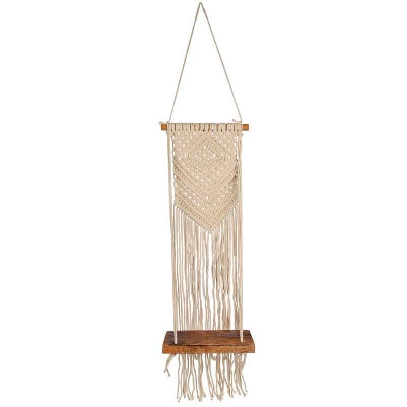 Artistic Macrame Hanging Shelf media 5
