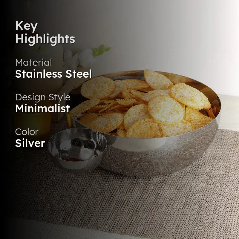 Ridh Stainless Steel Serving Platter - 220 ML media 2