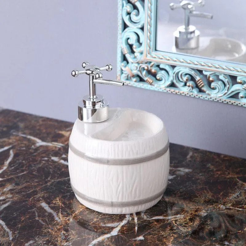 Barrel Wash Soap Dispenser - White media 1