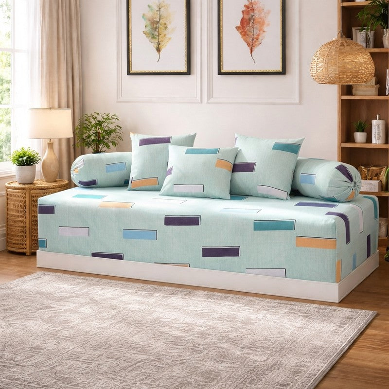 Aestyn Printed Diwan Set - Six Piece Set