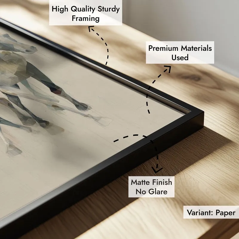 Horse of the Wind Wall Painting With Black Frame media 9