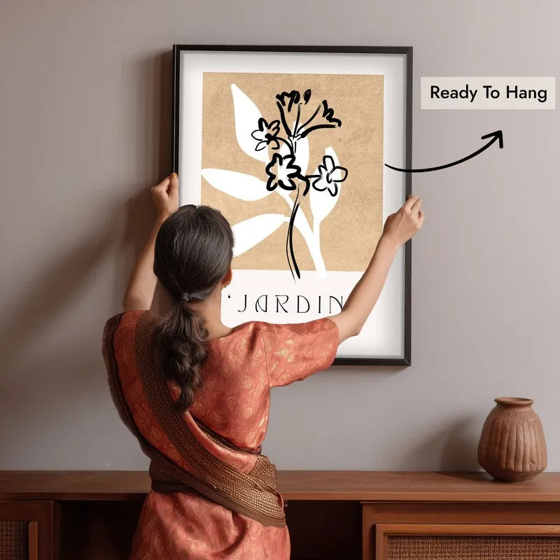 Fleuron Canvas Wall Painting With Black Frame media 6
