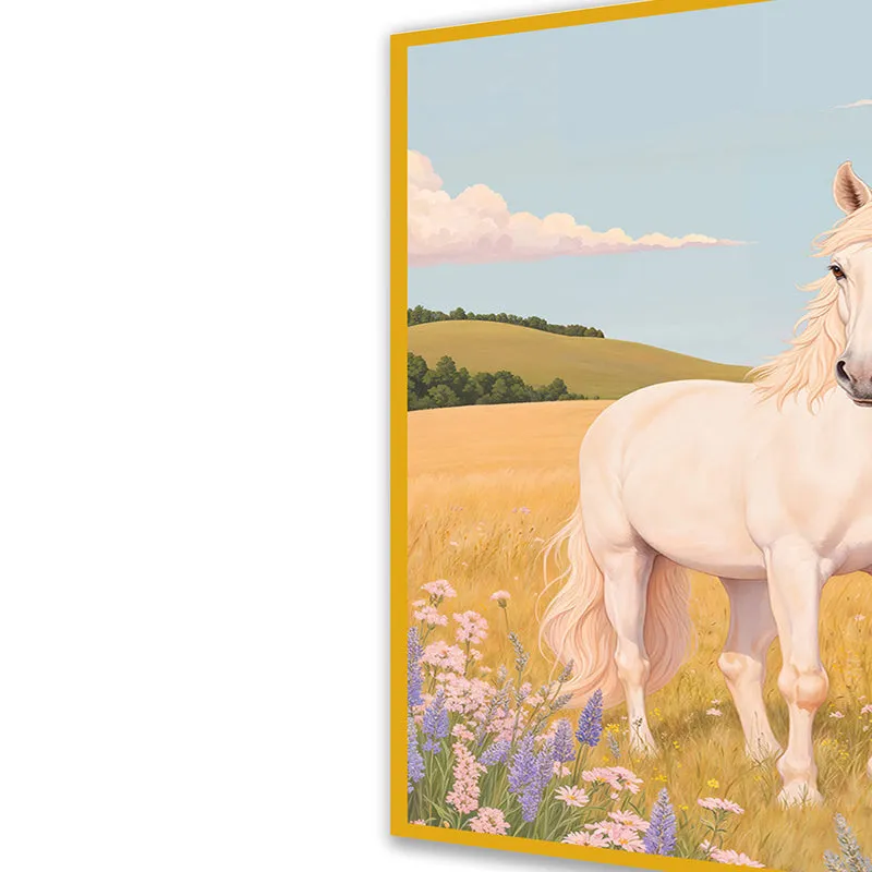 Gazing Horse Wall Art with Gold Frame media 4