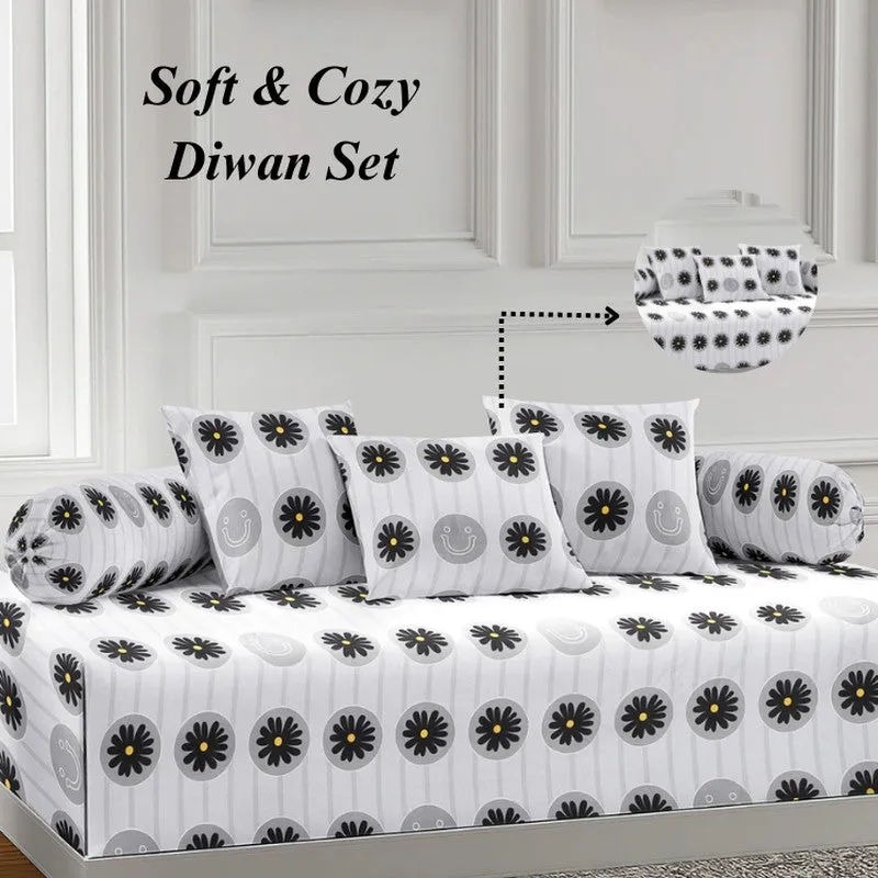 Naturra Printed Diwan Set - Six Piece Set media 5