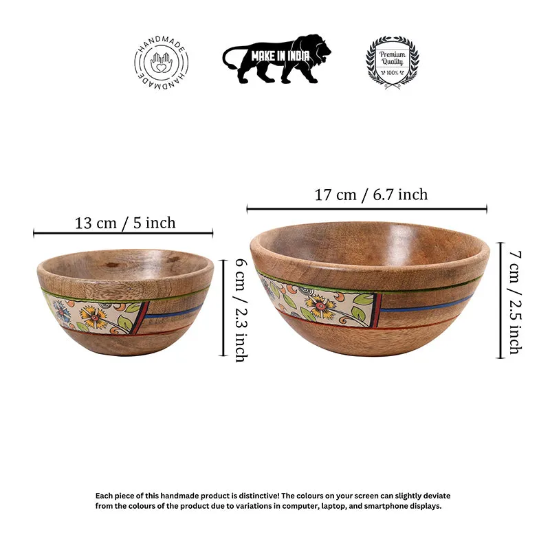 Pakwan Wood Bowl (300 ML & 200 ML) - Set Of Two media 5