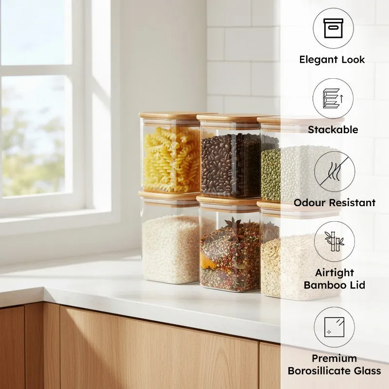 Jarin Glass Jar (600 mL Each) - Set Of Six media 1