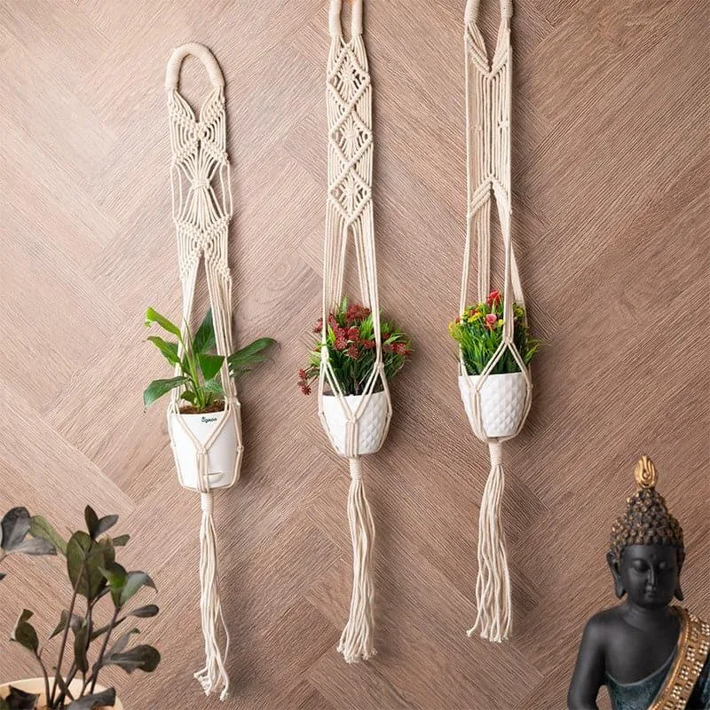 Cosette Macrame Planter - Set Of Three media 1