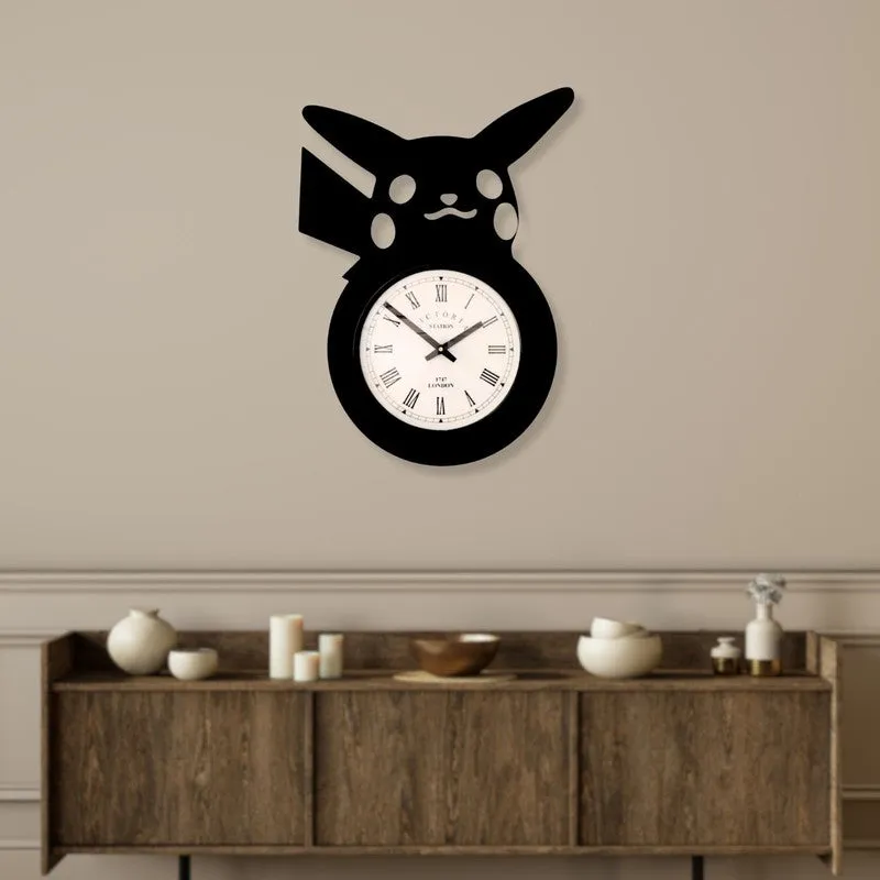 Bunny Steel Analog Wall Clock - Black media 3