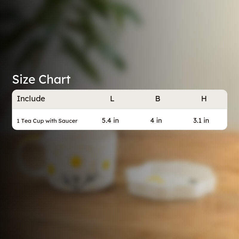 Floral Bloom Cup & Saucer - 300 ML media 8