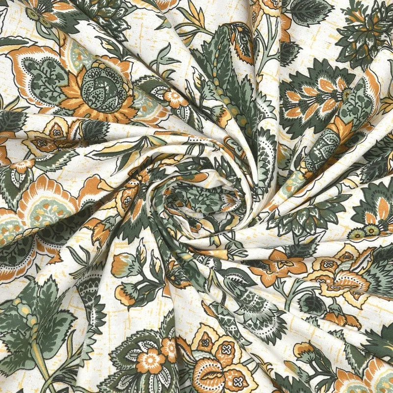Leafis Cotton Bedsheet (Yellow,Green) - 240 TC media 5