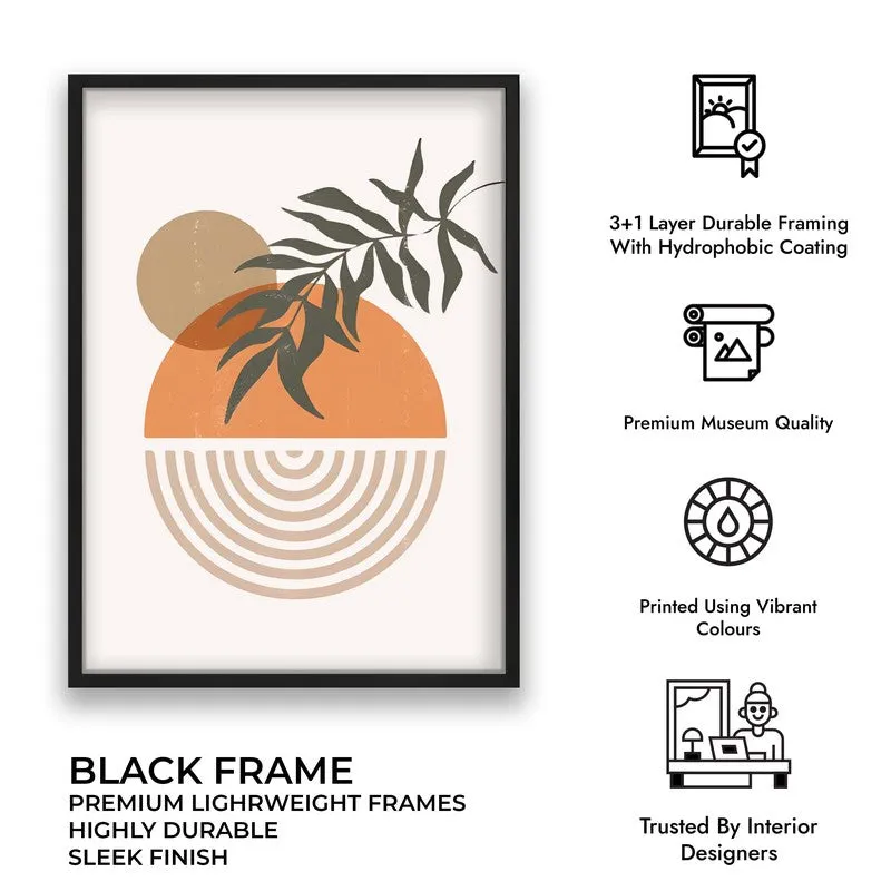 Warm Botanica Canvas Wall Painting With Black Frame media 8