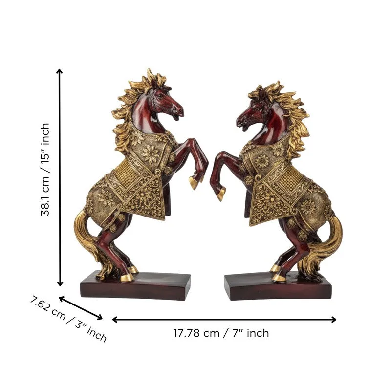 Regal Stallion Resin Showpiece - Set of Two media 5