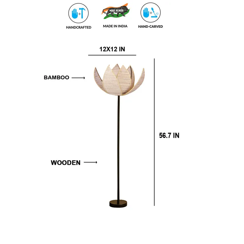 Bambouin Rose Wooden Floor Lamp media 7