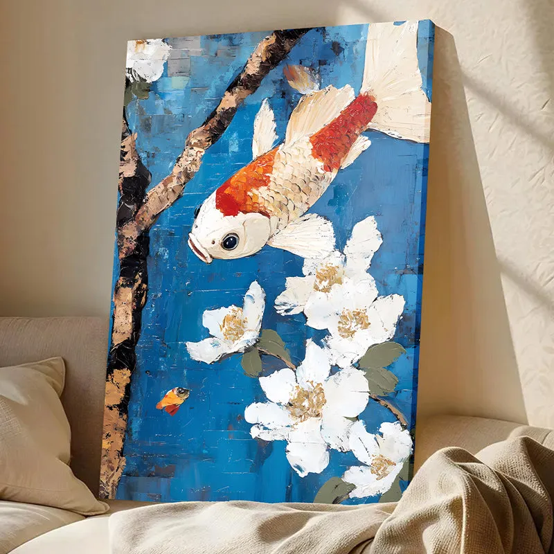 Koi & Flowers Wall Art media 5