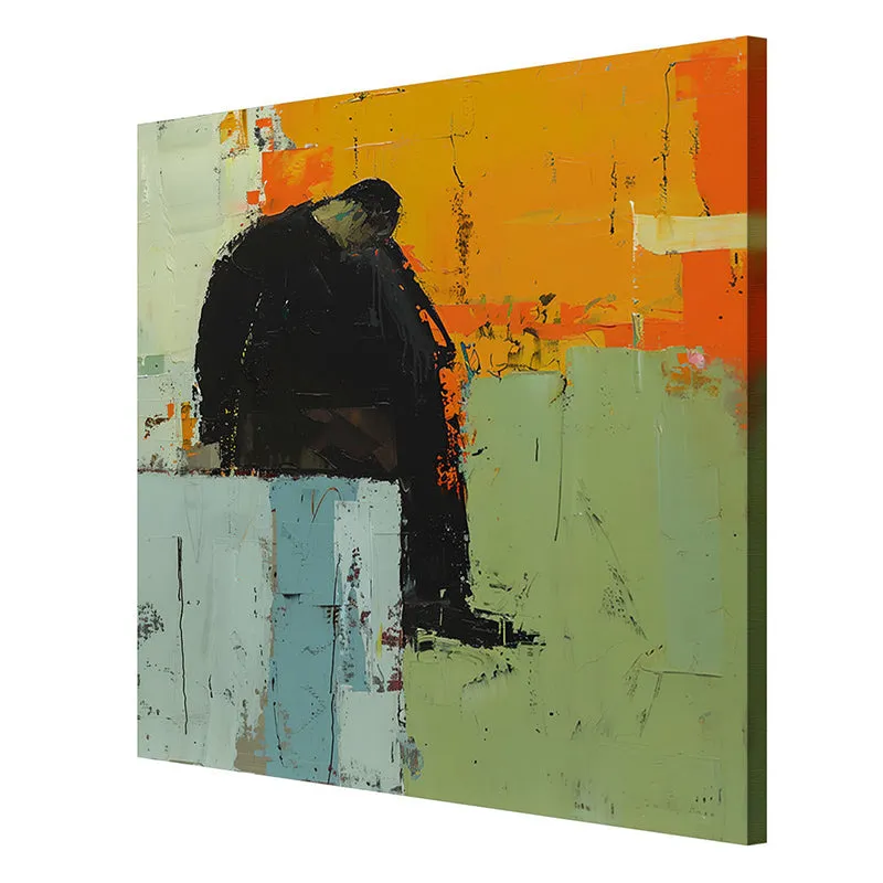Pensive Figure Wall Painting media 6
