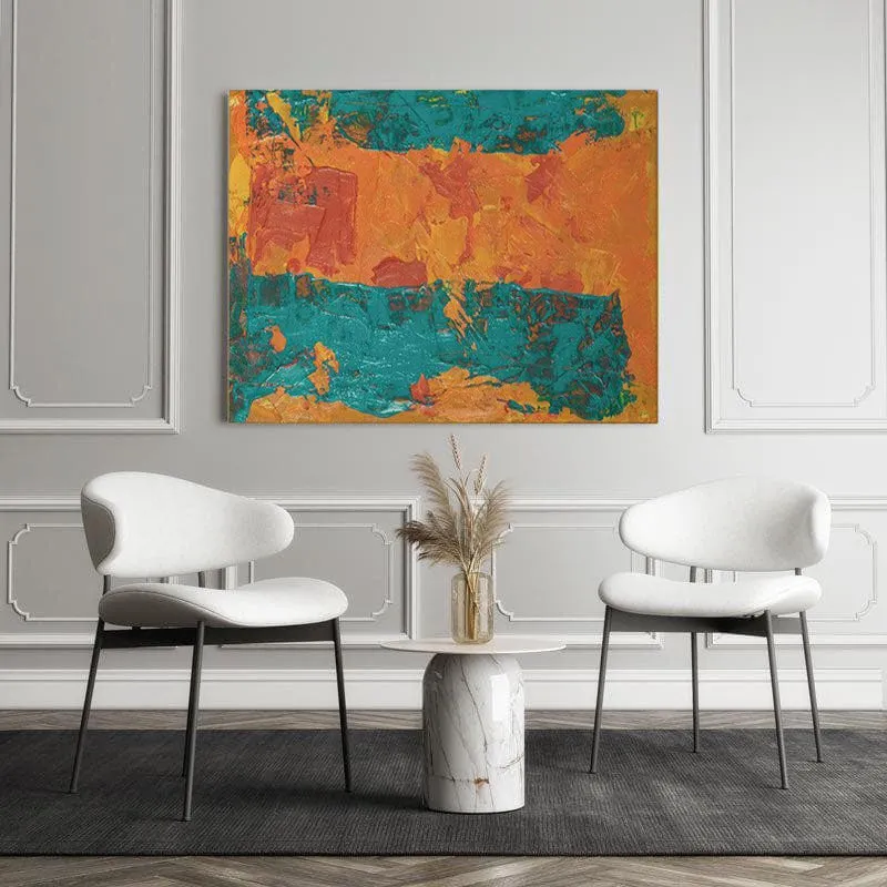 Fire In Blue Abstract Canvas Painting - Gallery Wrap media 5