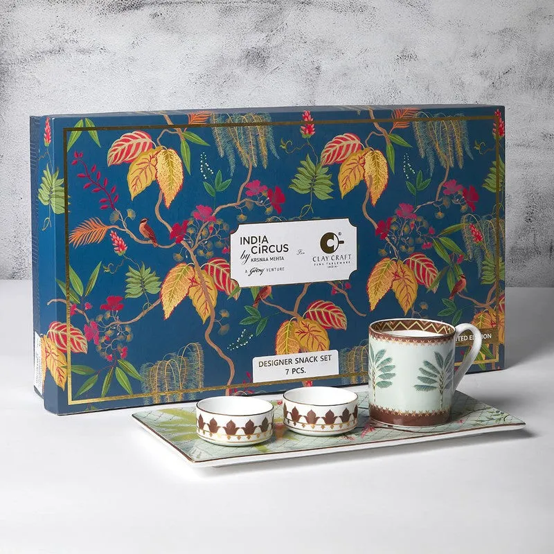India Circus Grandeur Greens Tea Sets - Seven Piece Set media 6