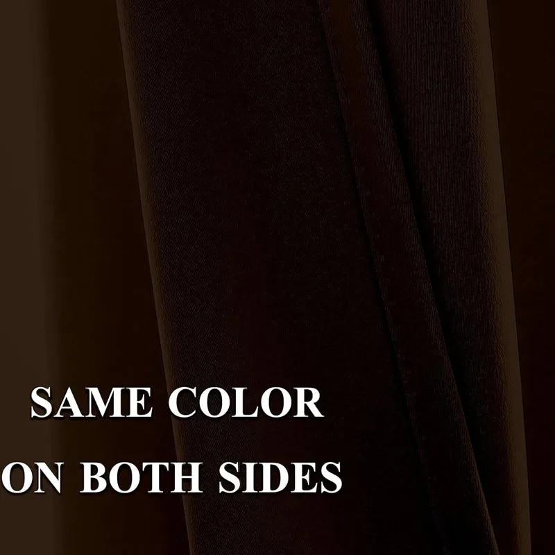 Tab Tale Flat Curtain Valance (Cocoa Brown) - Set Of Two - 5