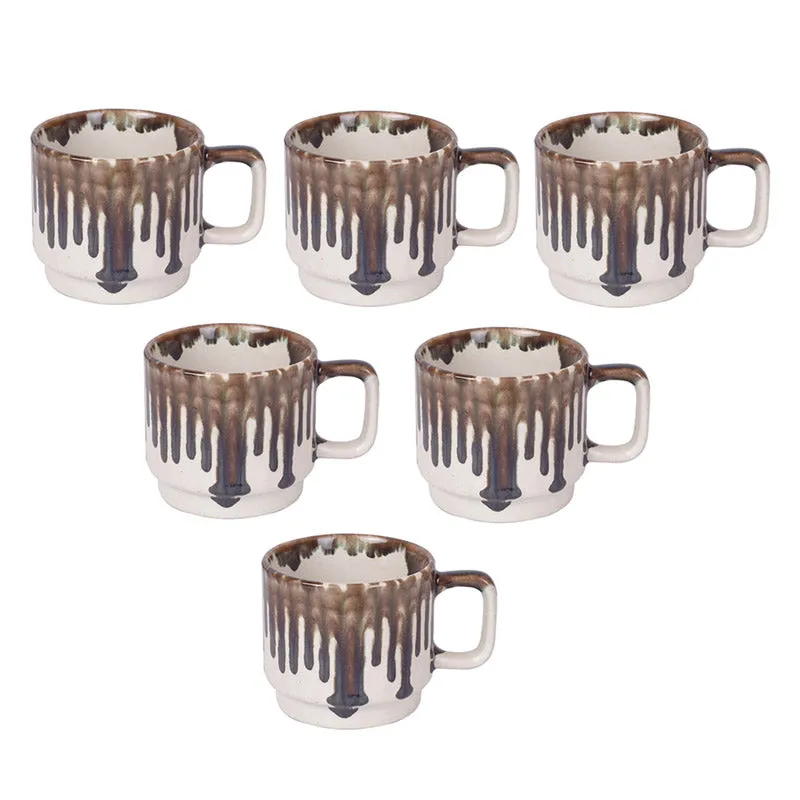 Radhya Ceramic Tea Cup (150 mL Each) - Set of Six media 5