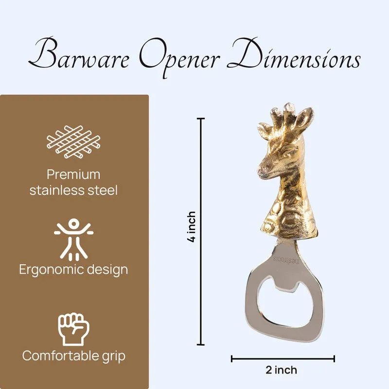 Antler Twist Stainless Steel Bottle Opener - Gold media 8