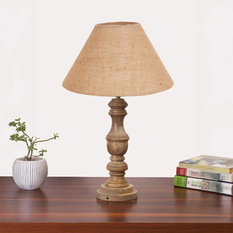 Sienna II Carve Wooden Table Lamp - Brown media 3