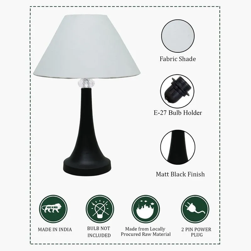 Knox Fabric Table Lamp - White,Black media 5