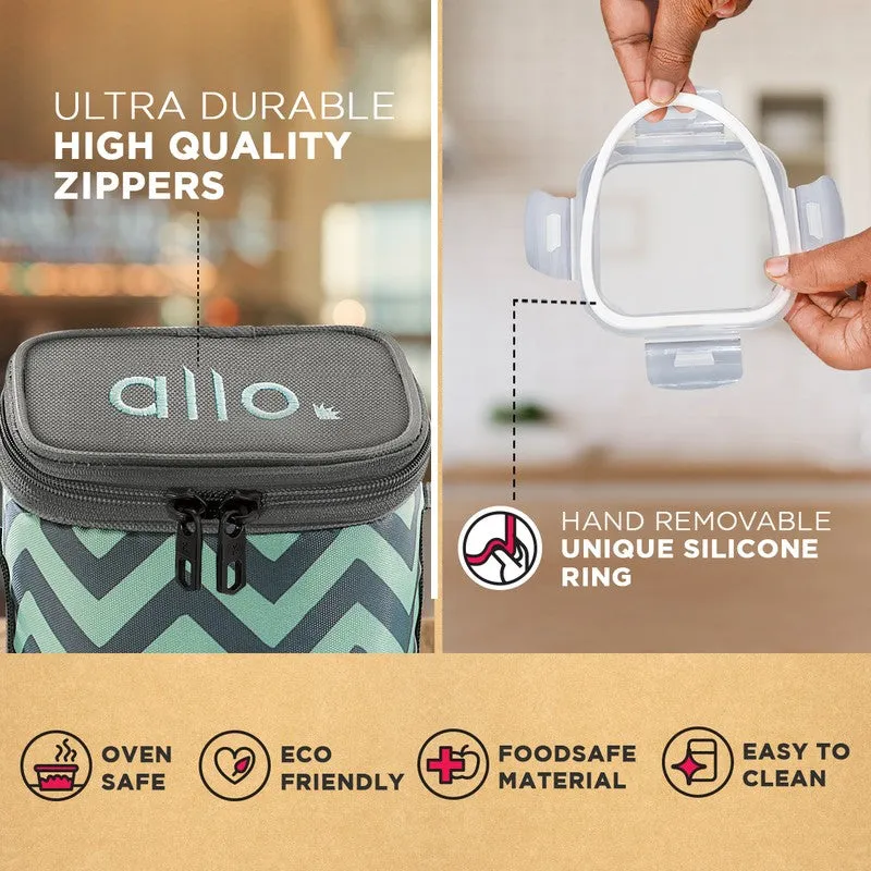 Paksy Leak Proof Glass Lunch Box (320 mL Each) - Set Of Two media 5
