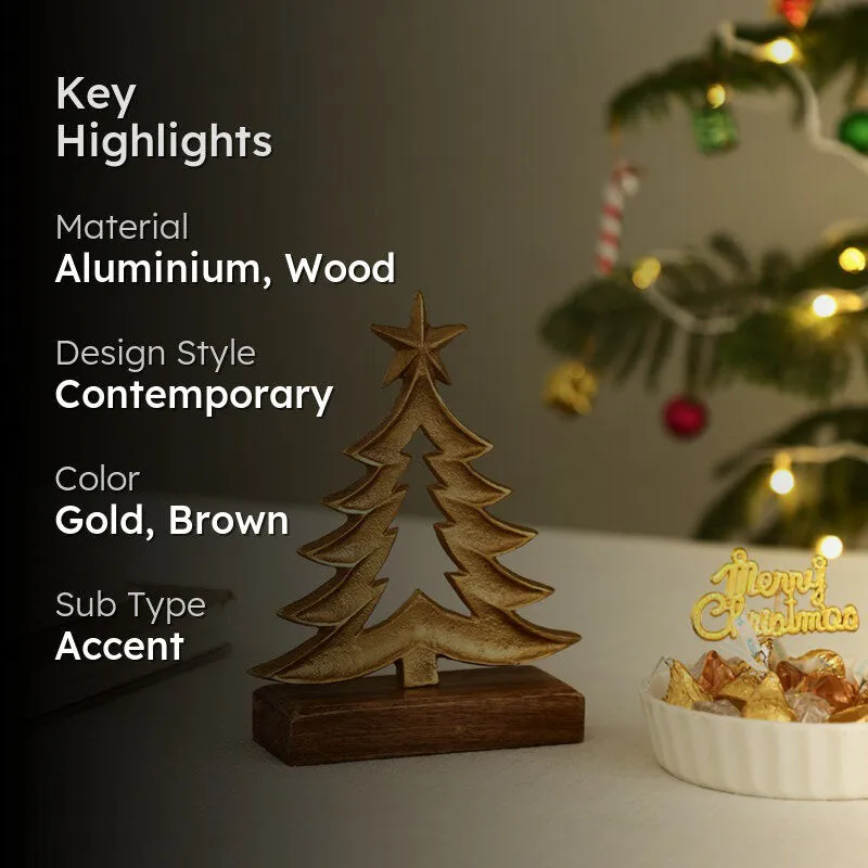 Celestial Aluminum Christmas Tree Showpiece media 2