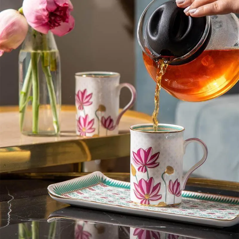 Sarseejh Mug & Tray Set (300 ML) - Set Of Three media 3